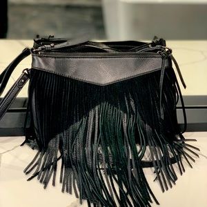 Cute and Fun Fringy Black Purse